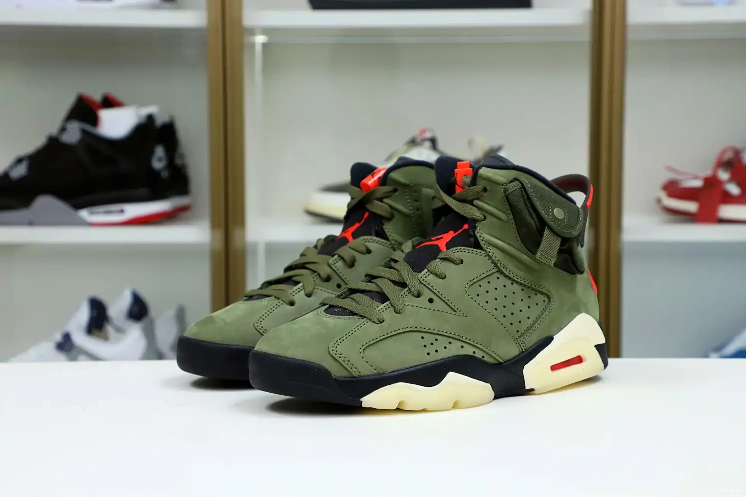 Kimikick TRAVIS RETRO JORDAN X AIR SCOTT 6 'OLIVE' 0521